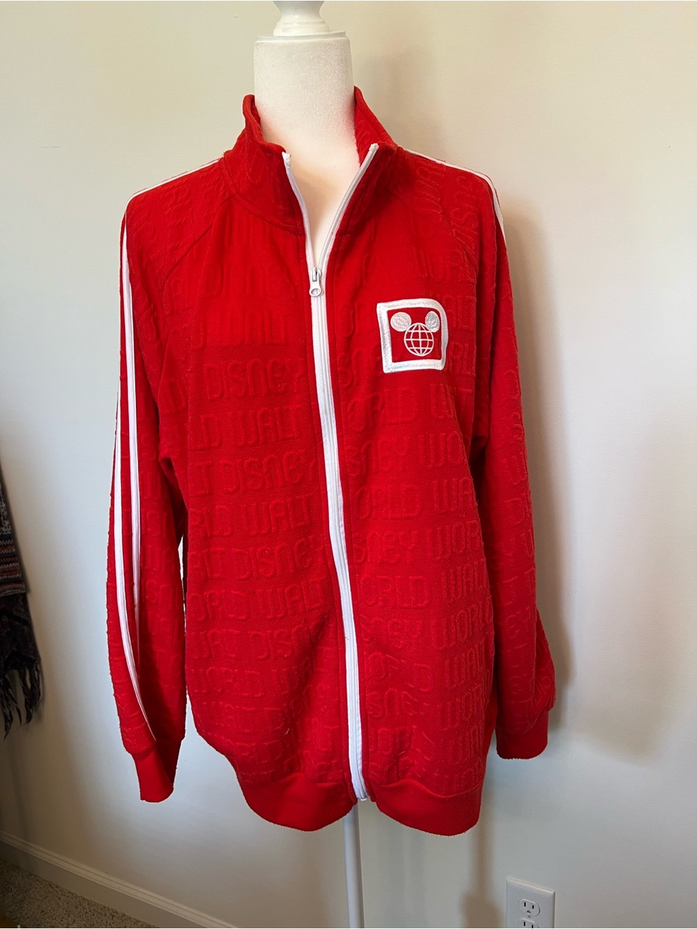 Disney Red Bomber Jacket with White Trim